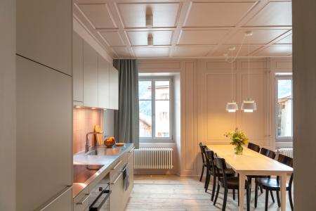 Küche Ferienwohnung Chasa Fent Sent